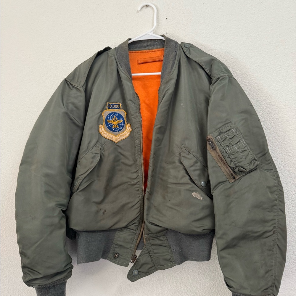 Green Bomber Jacket With Patch - image 1
